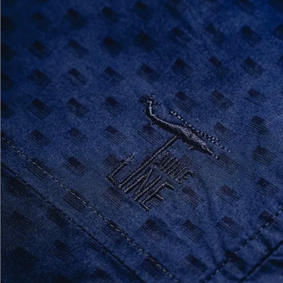 Men’s Navy Blue Nine Line Button Down - Picture 5 of 6